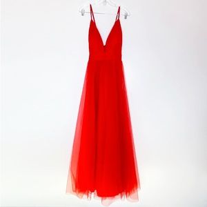 Elegant Red Maxi Dress